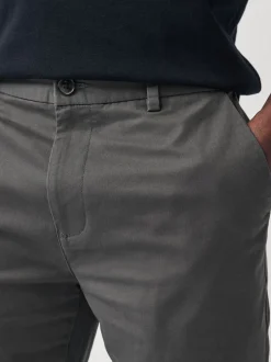 Shorts*Next Antraciet - Slim Fit - Chinoshort met stretch