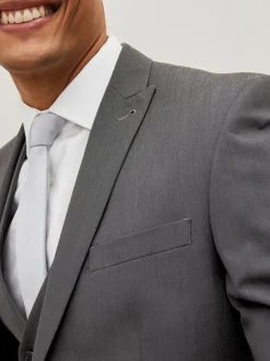 Blazers En Business-Jasjes|Pakken|Next - Slim Fit - Kostuum met twee knopen: colbert Antraciet