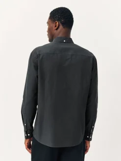 Formele Overhemden|Shirts*Next Antraciet - Slim Fit - Oxford-hemd met lange mouwen