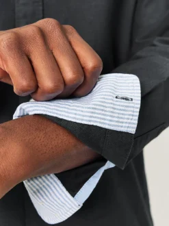 Formele Overhemden|Shirts*Next Antraciet - Slim Fit - Oxford-hemd met lange mouwen