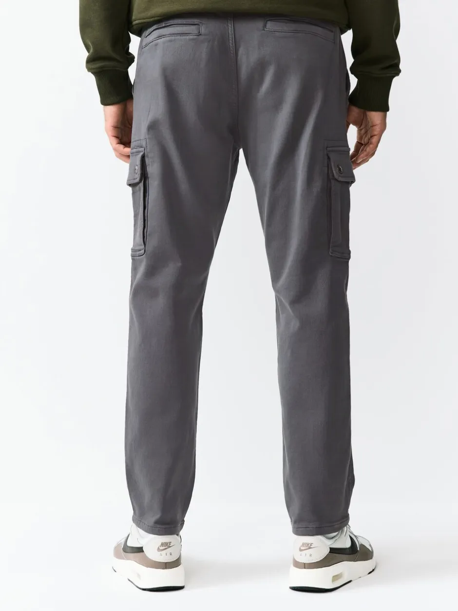 Broeken En Chino's*Next - Slim Fit Motionflex Strech Cargo Trousers Antraciet