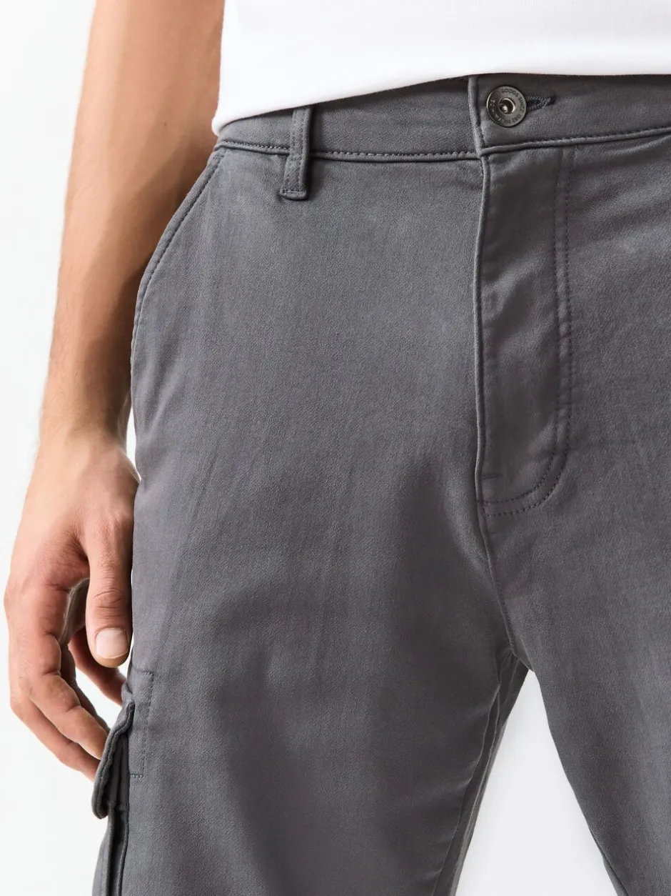 Broeken En Chino's*Next - Slim Fit Motionflex Strech Cargo Trousers Antraciet