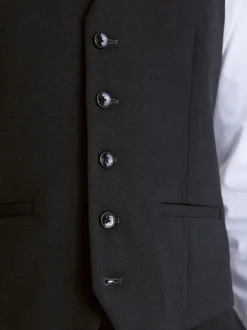 Vesten|MOSS - Smal - Stretch Suit Waistcoat Antraciet