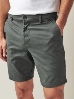 Shorts*Next Antraciet - Straight fit - Chinoshort met stretch