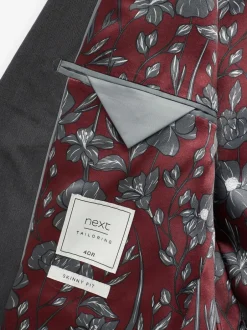 Blazers En Business-Jasjes|Pakken*Next - Strakke Pasvorm - Kostuum met twee knopen: colbert Antraciet