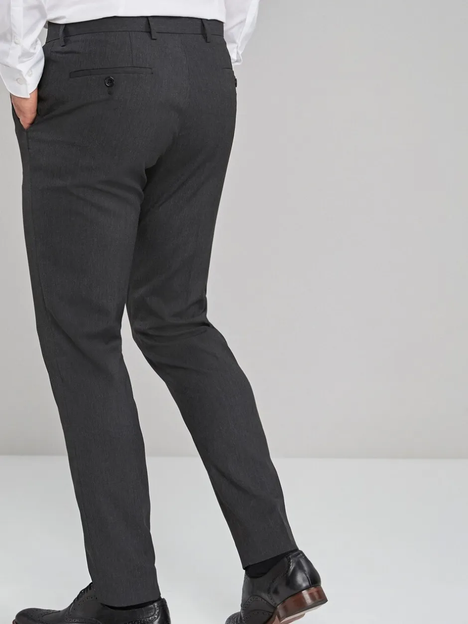 Formele Broek|Broeken En Chino's*Next - Strakke Pasvorm - Chique stretchy broek Antraciet