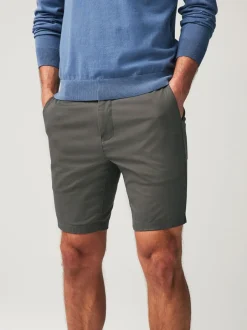 Shorts|Next - Strakke Pasvorm - Chinoshort met stretch Antraciet