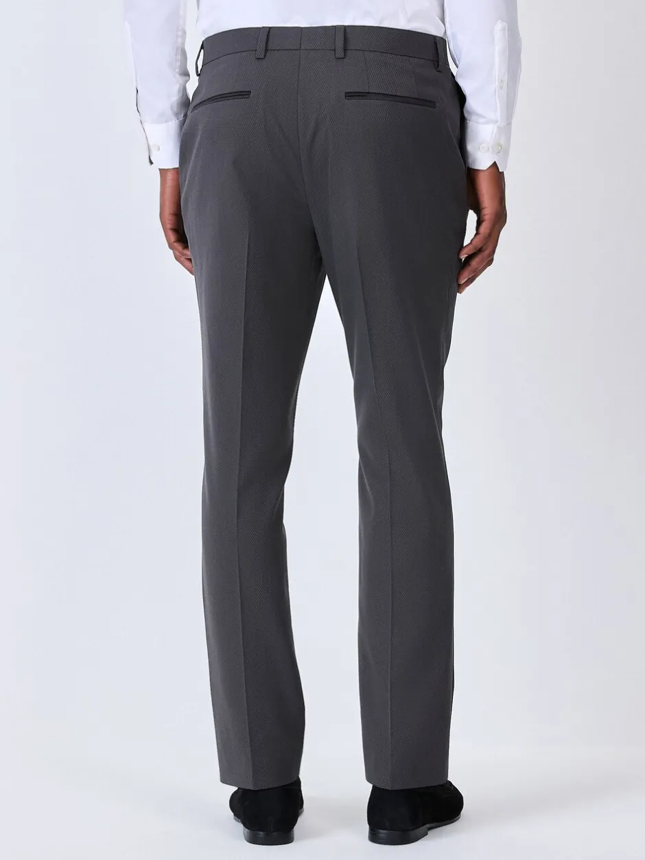 Smokings En Feestkleding*Next Antraciet - Strakke Pasvorm - Pantalon in smokingstijl
