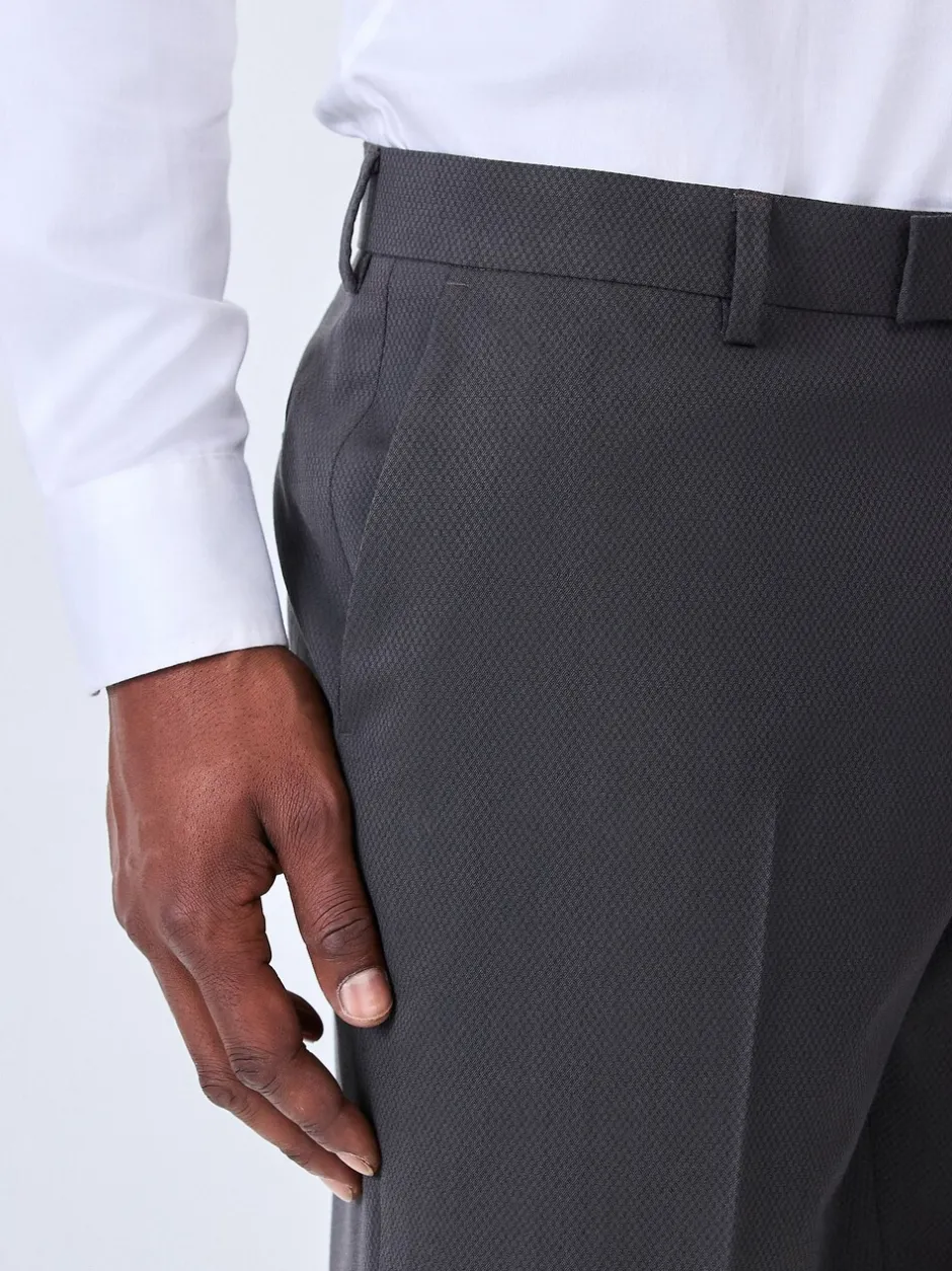 Smokings En Feestkleding*Next Antraciet - Strakke Pasvorm - Pantalon in smokingstijl