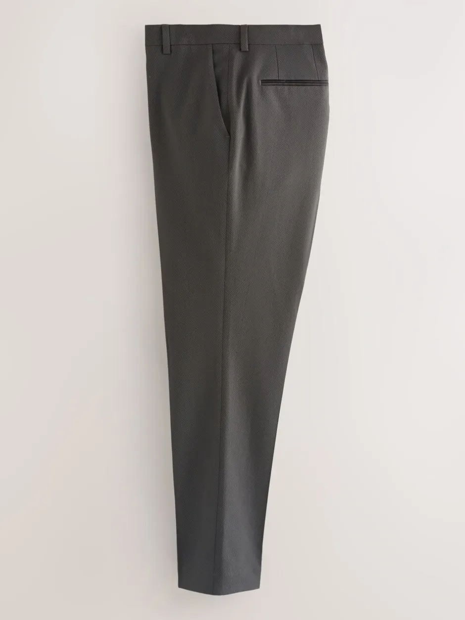 Smokings En Feestkleding*Next Antraciet - Strakke Pasvorm - Pantalon in smokingstijl