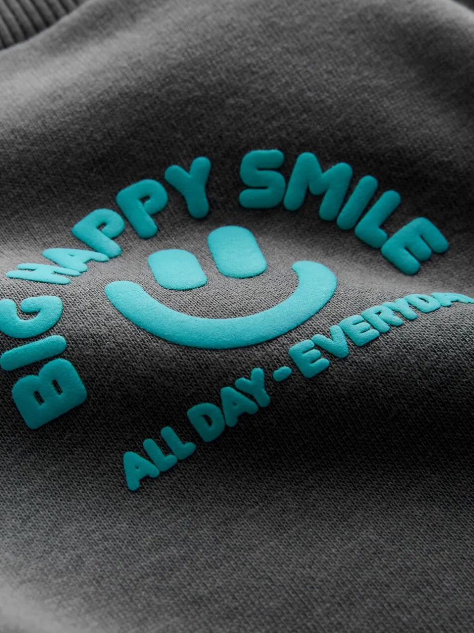 Truien En Breisels|Sweaters En Hoody´S|Next Antraciet - Sweatshirt met ronde hals en all-over print (3 mnd - 7 jr)