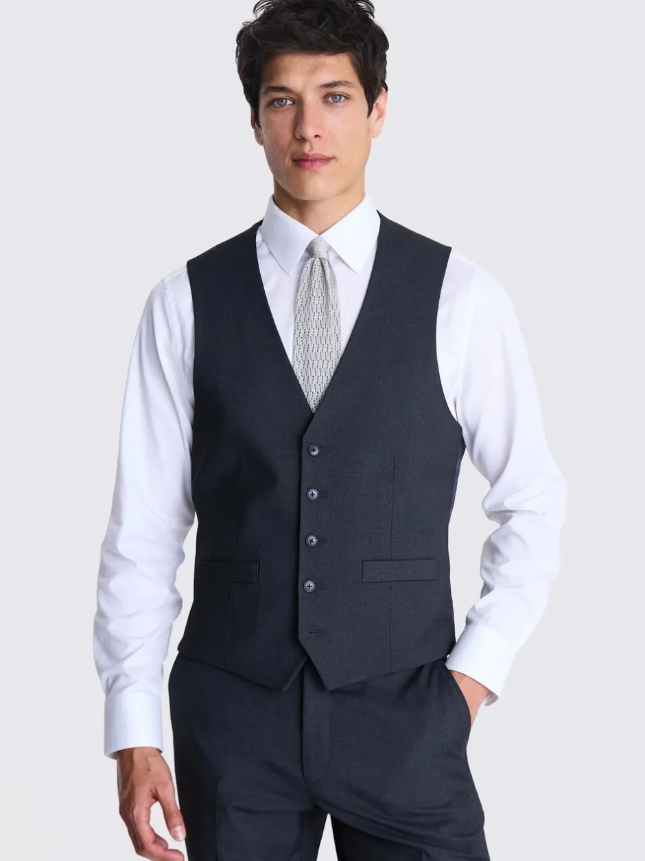 Vesten|MOSS - Tailored - Stretch Suit Waistcoat Antraciet