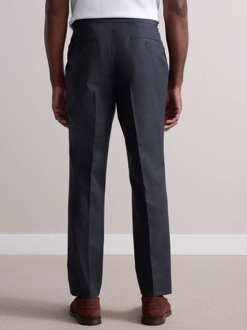 Formele Broek|Next - Wollen Rijke Slim Textuur Broek Met Zijverstellers Antraciet