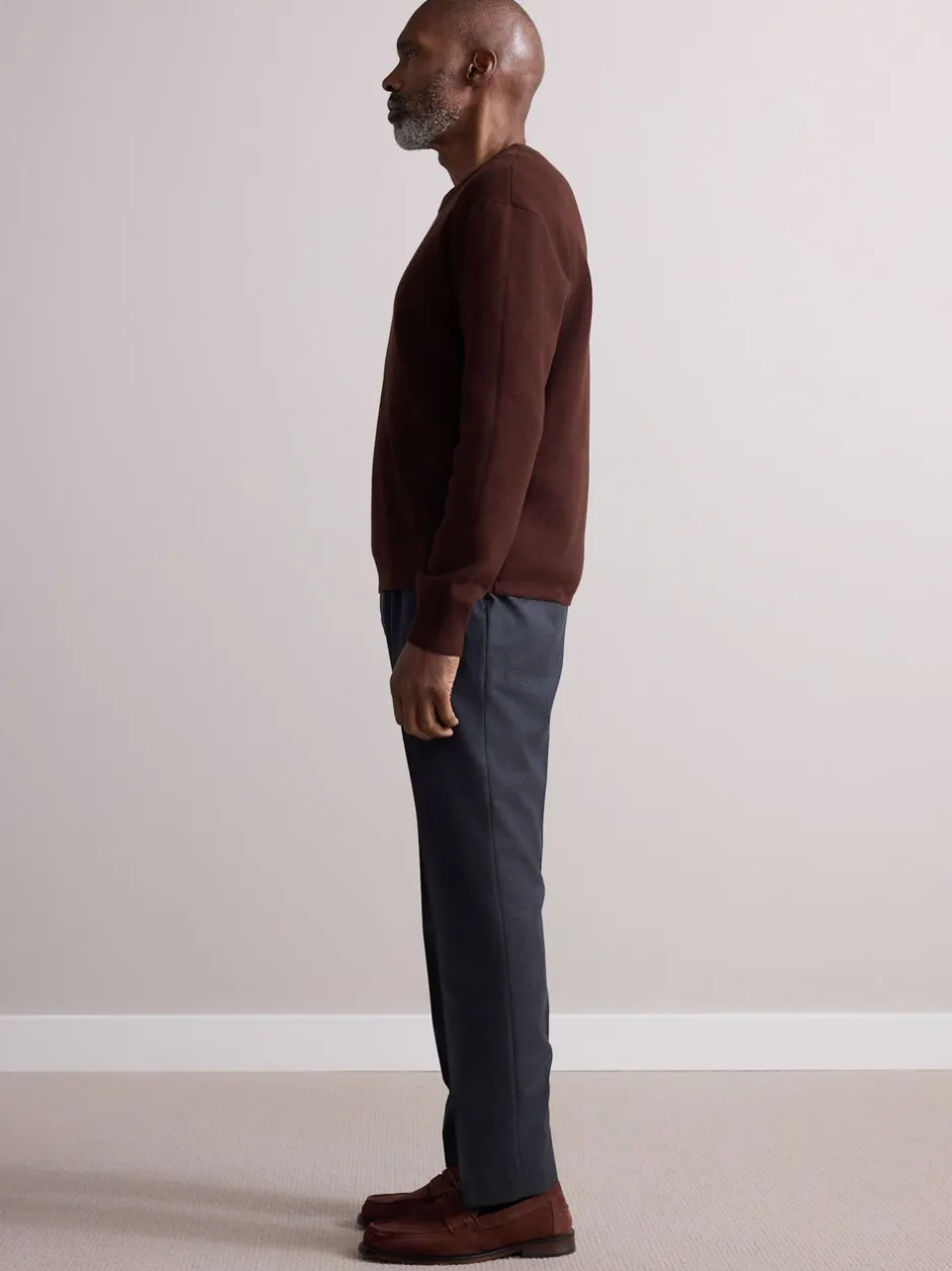 Formele Broek|Next - Wollen Rijke Slim Textuur Broek Met Zijverstellers Antraciet