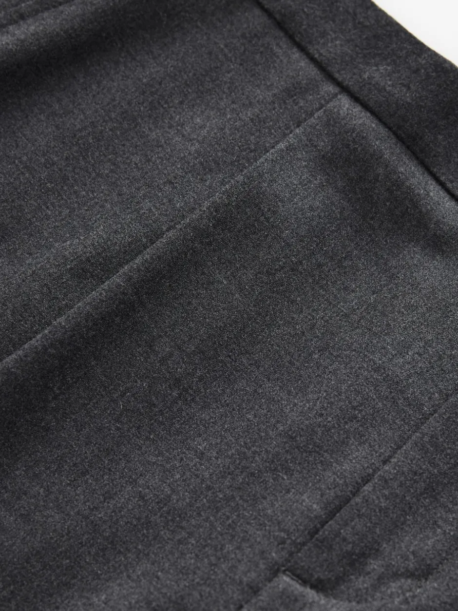 Formele Broek|Next - Wollen Rijke Slim Textuur Broek Met Zijverstellers Antraciet
