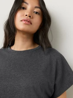 Pyjama's|Loungewear|Next Antraciet met luipaardprint - Pyjama met korte mouwen