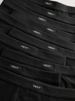Ondergoed*Next - Set van 10 boxershorts met zachte tailleband (2-16 jr) Antraciet zwart