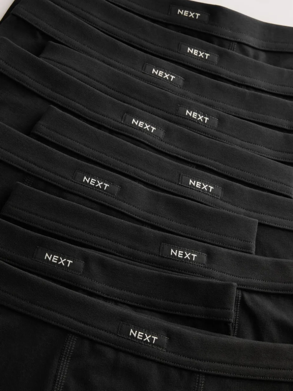Ondergoed*Next - Set van 10 boxershorts met zachte tailleband (2-16 jr) Antraciet zwart