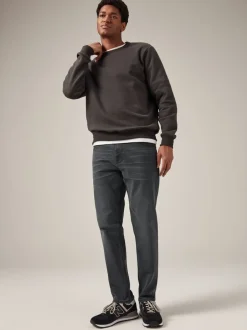 Jeans|Next Antracietgrijs - Enkele - Slim fit klassieke stretchy jeans