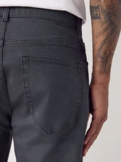 Jeans|Next Antracietgrijs - Klassieke stretchjeans met standaard taps toelopende pasvorm