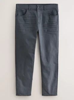 Jeans|Next Antracietgrijs - Klassieke stretchjeans met standaard taps toelopende pasvorm
