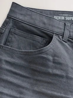 Jeans|Next Antracietgrijs - Klassieke stretchjeans met standaard taps toelopende pasvorm