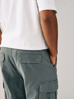 Broeken En Chino's*Next - Relaxed fit - Katoenen cargostretchbroek Antracietgrijs