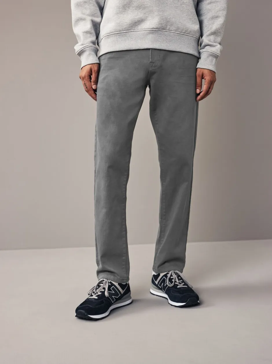 Jeans*Next Antracietgrijs - Slim Fit - Comfortabele stretchjeans