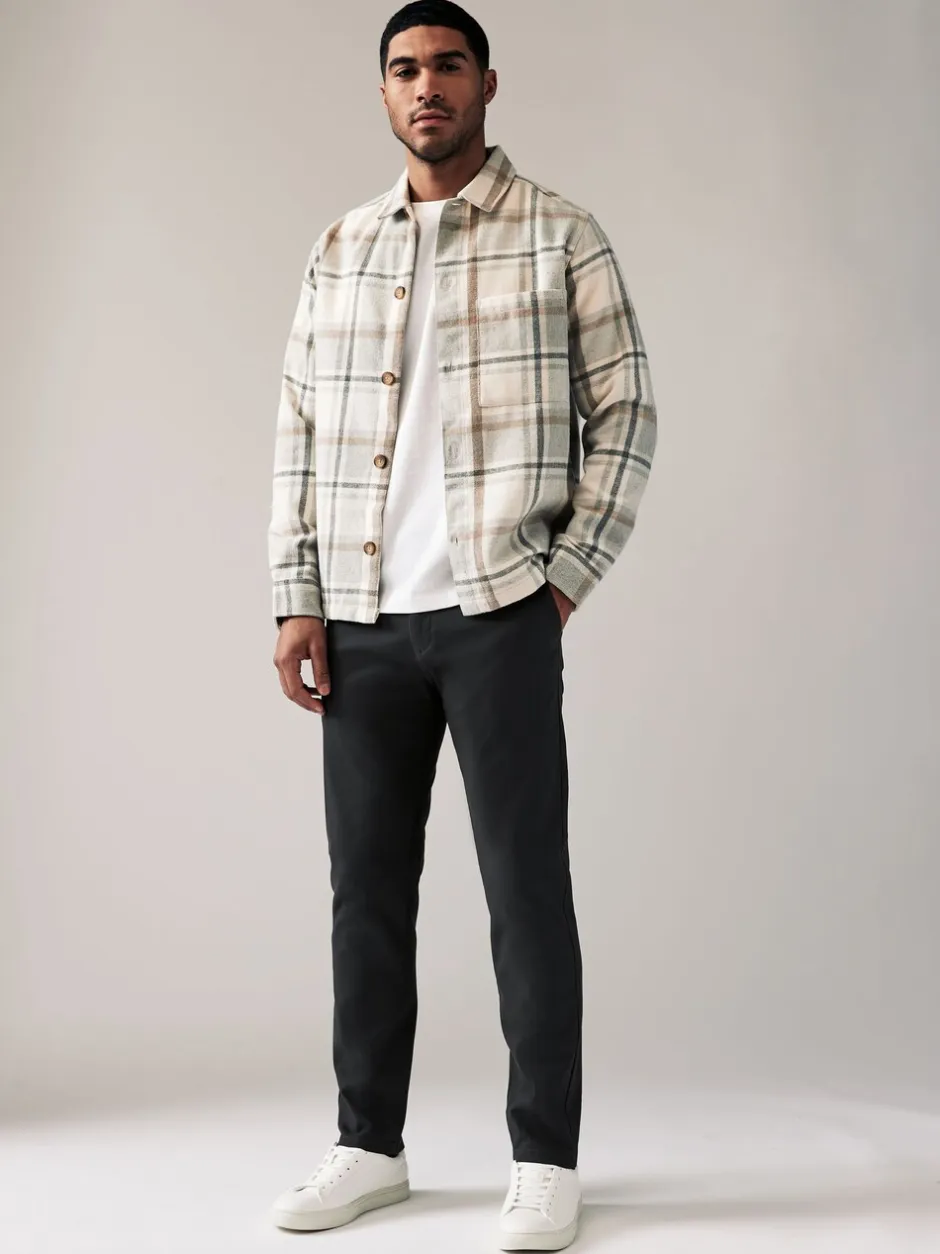 Formele Broek|Broeken En Chino's*Next Antracietgrijs - Slim Fit - Stretchy chino