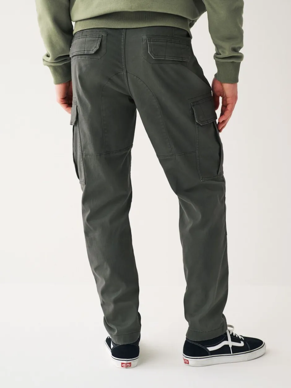 Broeken En Chino's*Next Antracietgrijs - Slim Fit - Katoenen cargostretchbroek