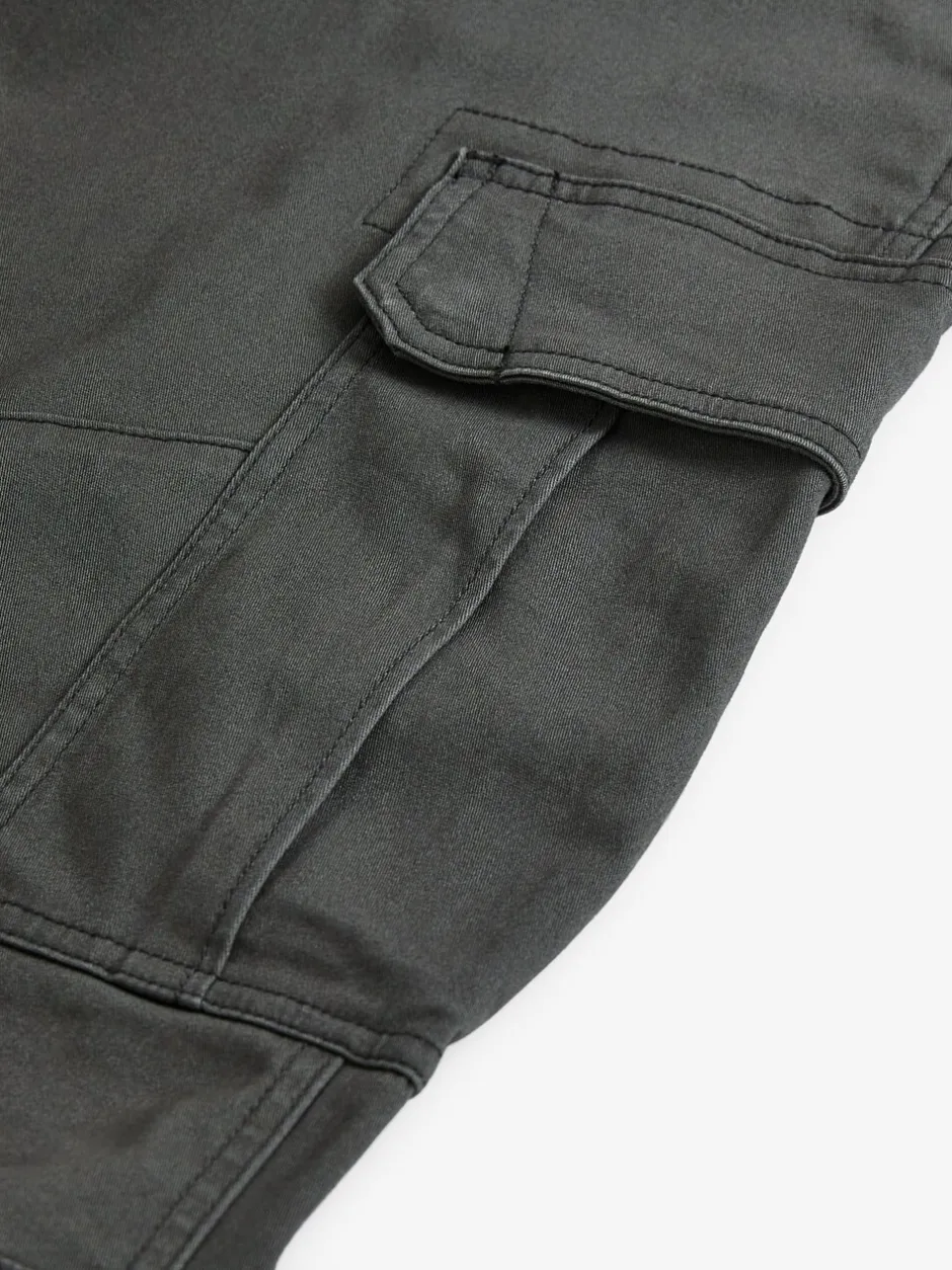 Broeken En Chino's*Next Antracietgrijs - Slim Fit - Katoenen cargostretchbroek