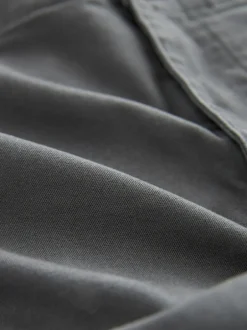 Broeken En Chino's|Next Antracietgrijs - Straight fit - Katoenen cargostretchbroek