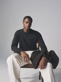 Gebreide Kleding*The Set - 2 Pack Crew Neck Knitted Jumpers Antraciet/grijs gemêleerd