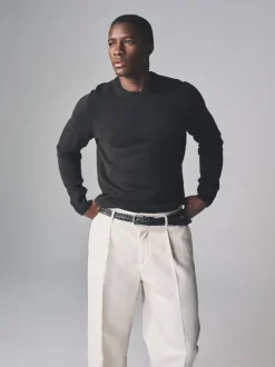 Gebreide Kleding*The Set - 2 Pack Crew Neck Knitted Jumpers Antraciet/grijs gemêleerd