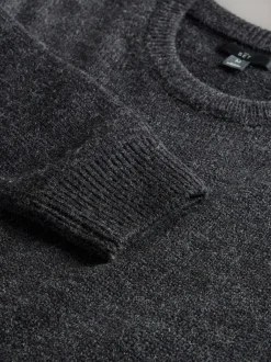 Gebreide Kleding*The Set - 2 Pack Crew Neck Knitted Jumpers Antraciet/grijs gemêleerd