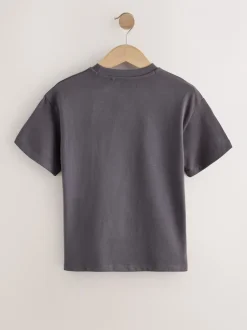 T-Shirts*Next Antracietgrijs vlinder - Sequin Oversized T-Shirt (3-16yrs)