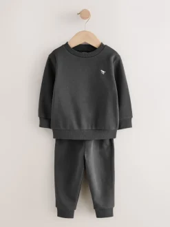 Sets En Combisets|Multipacks|Next - Set van 2 sweatshirts en joggingbroeken (3mnd -7jr) Antracietgrijs/groen