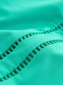 Badkleding|Next - Hoogsluitend ondersteunend badpak met buikcorrigerend effect Aquagroen
