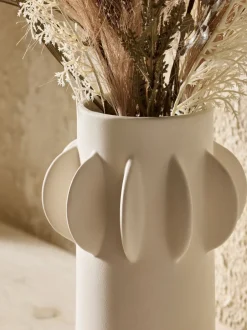 Kunstbloemen*Next Artificial Dried Floral Arrangement in Scandi Ceramic Vase