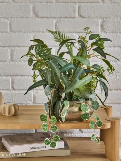 Kunstbloemen*Next Artificial Plant in Metal Bowl