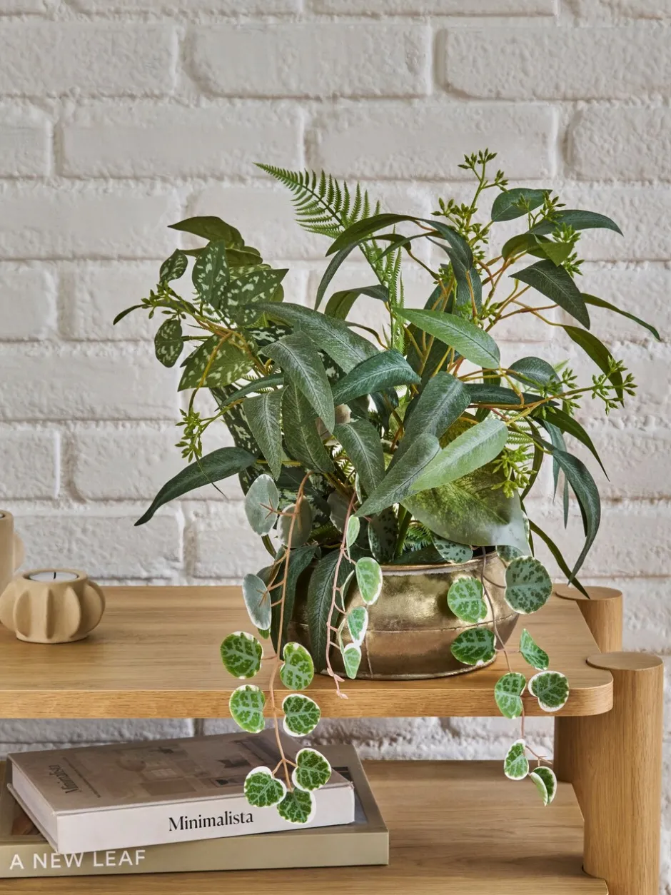 Kunstbloemen*Next Artificial Plant in Metal Bowl
