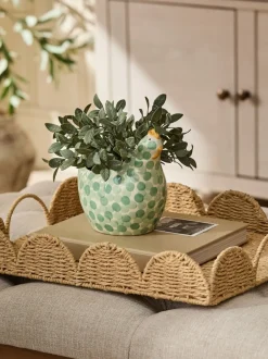 Kunstbloemen*Next Artificial Plant In Spotted Ceramic Chicken Planter