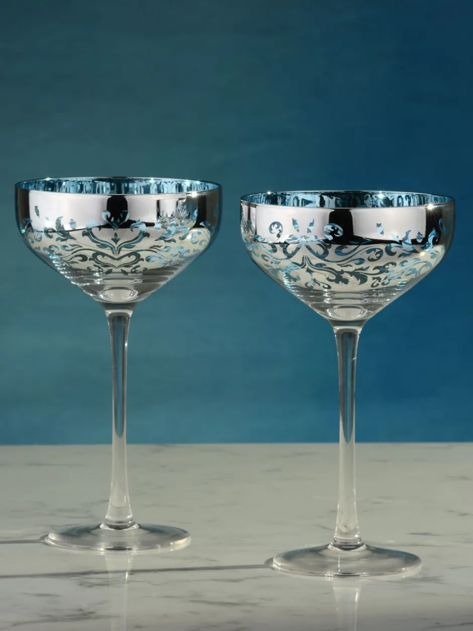 Glas|Artland set van 2 filigraan champagneglazen