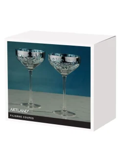 Glas|Artland set van 2 filigraan champagneglazen
