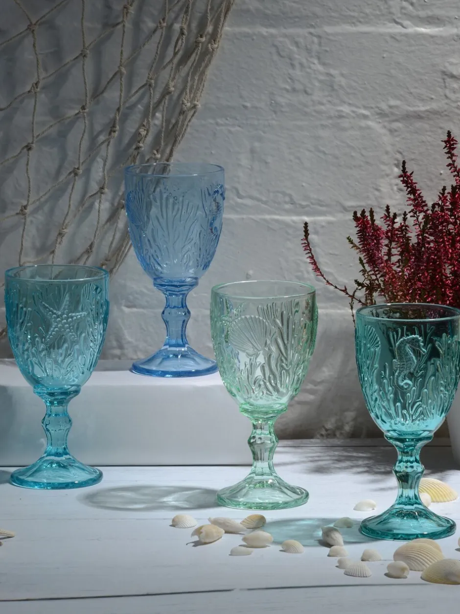 Glas*Artland set van 4 maritieme wijnglazen