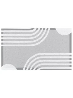 Deurmatten*Artsy Mats Grijze Abstracte Lijnen Binnen- en Buitendeurmat