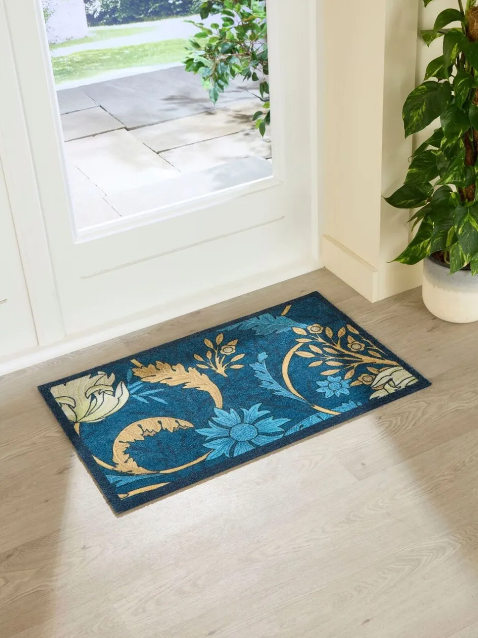 Deurmatten|Artsy Mats William Morris Blue Indoor Washable Doormat