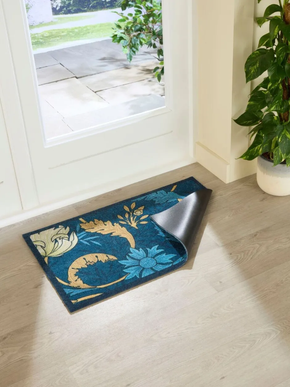 Deurmatten|Artsy Mats William Morris Blue Indoor Washable Doormat