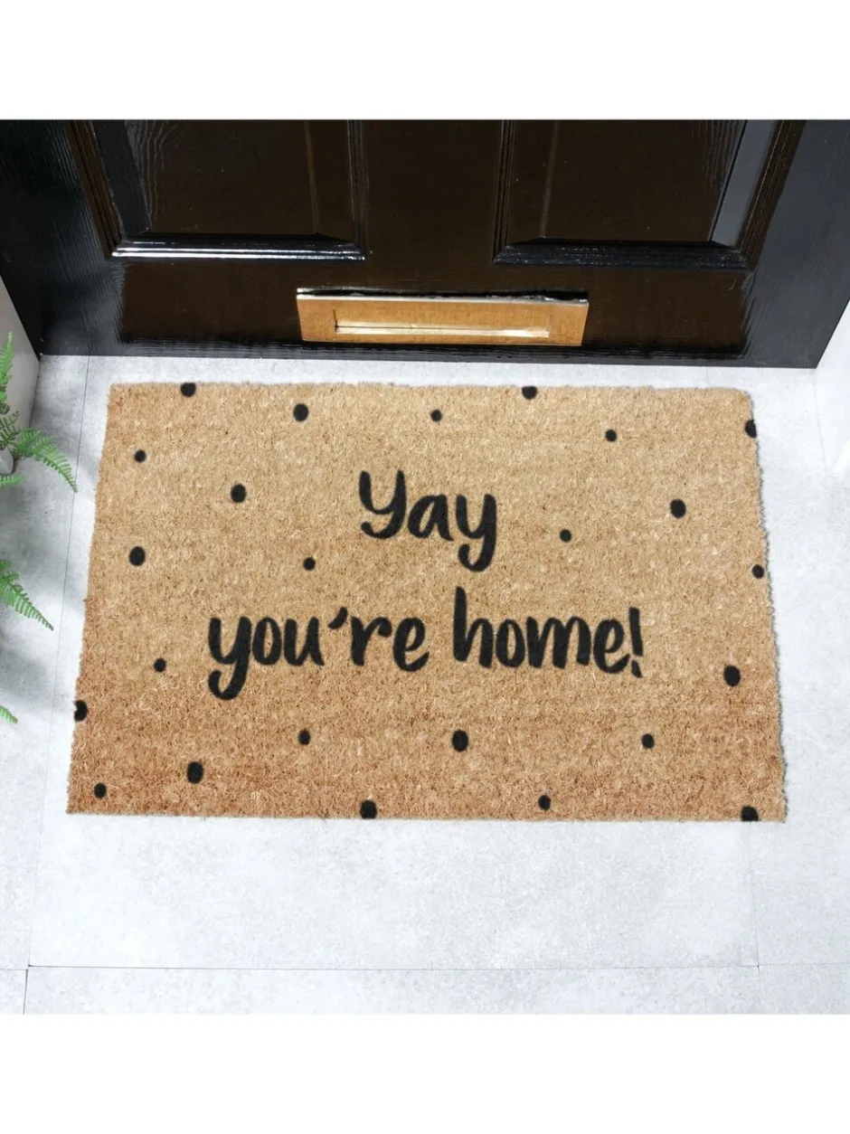 Deurmatten|Artsy Mats Yay You're Wonen Spotty Deurmat