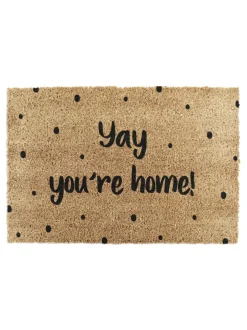 Deurmatten|Artsy Mats Yay You're Wonen Spotty Deurmat